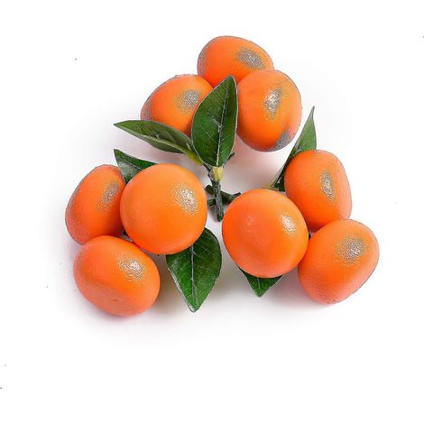 Mini-mandarines et oranges artificielles, d'un réalisme saisissant, pour les fêtes à la maison, la cuisine et la décoration festive. (1/5)