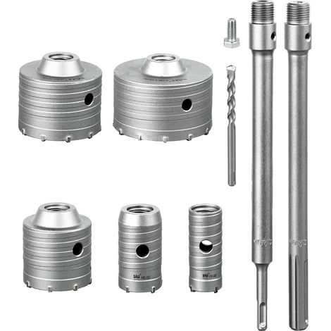Scie Cloche Beton Couronne de Forage 50 mm SDS Plus M22 Filetage Couronne Carotteuse Foret Tige 110mm Foret Pour Scie Murale Set de Scies Cloche pour Maçonnerie Pierres Naturelles Grès Marbre (1/5)