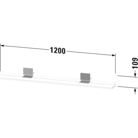 DURAVIT SV74340BD490000 Sivida miroir tablette 1200x115x35mm (1/2)