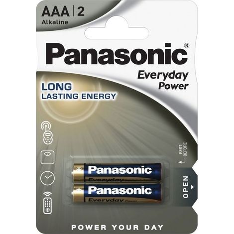 Panasonic LR03EPS-2BP Everyday Power Batteria Alcalina AAA LR03 1.5V 2 pezzi