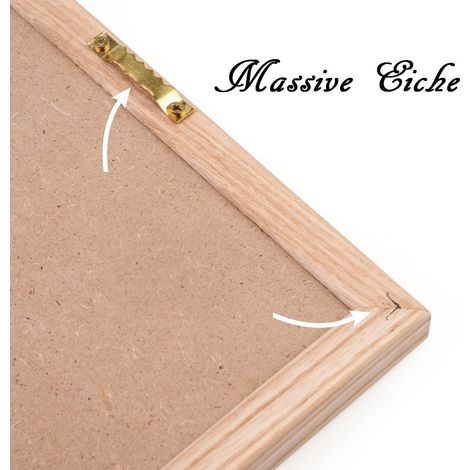 Buchstabentafel – Schwarzer Filz mit 326 austauschbaren weißen Kunststoffbuchstaben – Holz 25 x 25 cm