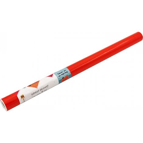 Adhésif Uni Corail Brillant 45cm x 2m (1/2)