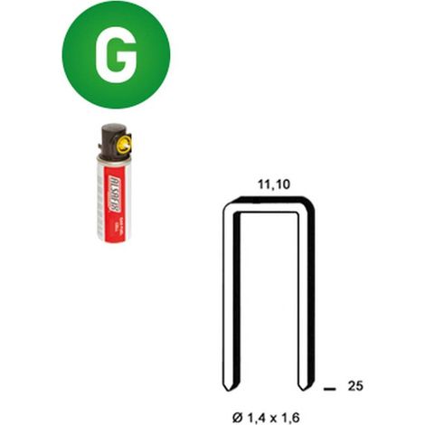 3 000 Agrafes Galvanisées Résinées Z-25 (Pack) - 2.5 kg - D-Work (1/5)
