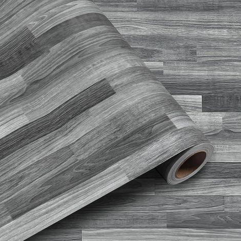 Revêtement de Sol en PVC Adhésif 0.8m²- Effet Bois Vinyle Autocollant de Sol 40x200cm Résistant Eau (1/5)