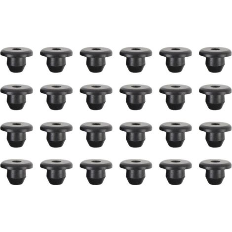 Packung mit 24 robusten Gummidichtungsstopfen für Hydraulikzylinder, 8,5 mm Durchmesser, universell für Tanköffnungen - Crezuo
