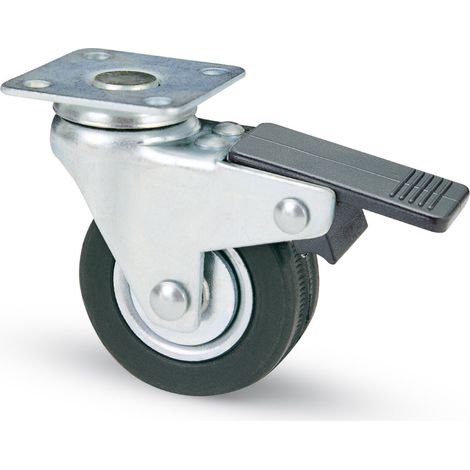 Avo RUOTA GIREVOLE PER MOBILI+FRENO art.160BIS mm.50-piastra mm. 40x40 12.00 pz