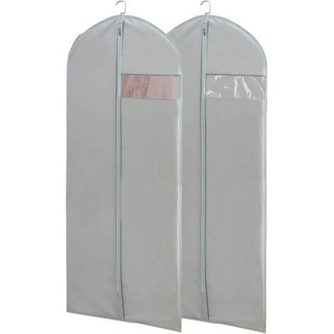 2 Pack Garment Bags for Wardrobe Storage, 65 Inches, Gray (1/5)