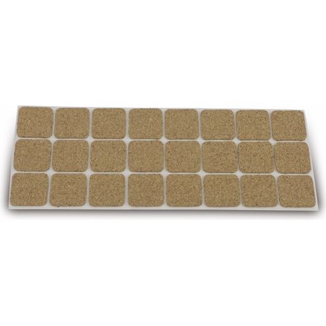 EUROTOOLS Patins de meubles 344-NBFR, liège, 28x28 mm, 24 pièces (1/2)