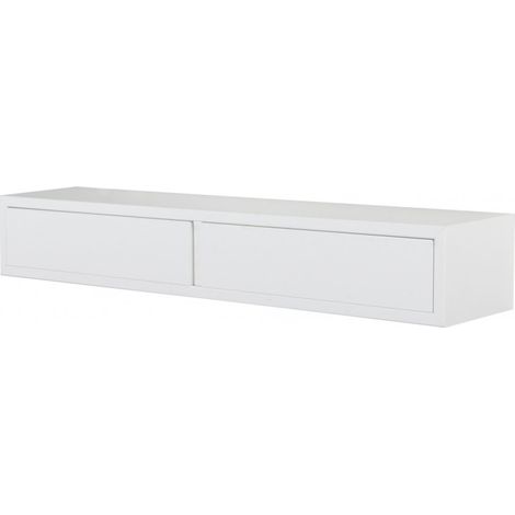 Mensola da Muro Domino con Cassetti Bianco  88.2x13.4x20 cm Sanitec (1/7)