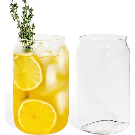 2 bicchieri da 400 ml, bicchieri da caffè freddo, bicchieri in vetro ondulato, bicchieri da acqua, bicchieri da long drink, bicchieri da cocktail, bicchieri robusti ed eleganti (1/5)
