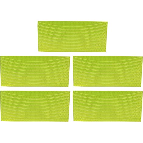Lot de 5 autocollants réfléchissants pour vélo VTT, bandes de jantes jaunes résistantes à la chaleur. (1/5)