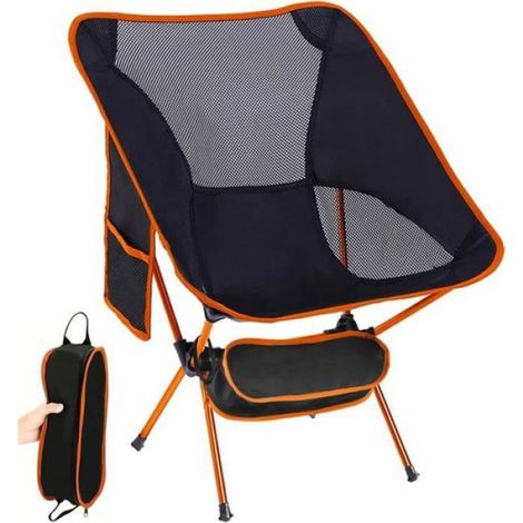Chaise de Camping Pliante Portable,Ultra Légère Chaise de Camping Pliable, Portable Chaise Pliante Camping pour P CHAUFFE SERVIETTE (1/4)