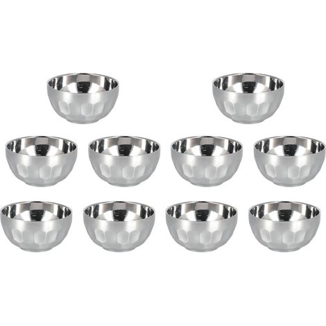 10 Bols à Soupe en Acier Inoxydable 304 Double Paroi, Réutilisables, Lavables au Lave-Vaisselle, pour Salades, Maison, Restaurant (1/5)