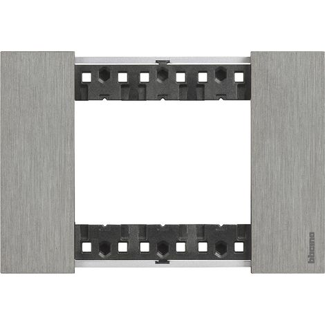 Living Now plaque acier 3 modules BTICINO BTKA4803ZG
