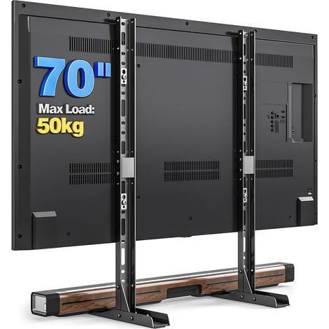 Pied TV Universel Pied de Télévision Compatible avec Les Télévisions à écran LCD/LED de 20 à 70 Pouces, Table Support TV sans Percer Capacité jusqu'à 50 kg, VESA Max 800 x 600 mm (1/5)