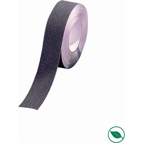 Rouleau adhésif anti-dérapant noir Lg 5 m x larg 2,5cm (1/2)