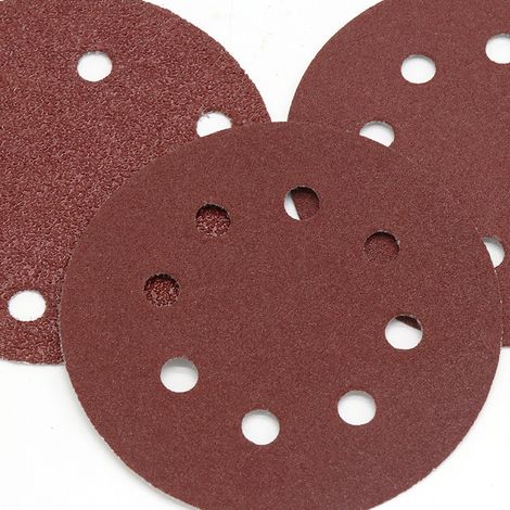 50 Pack 180mm 240 Grit Sanding Discs 180mm Discs 8 Hole Sandpaper for Wall Sander (1/5)