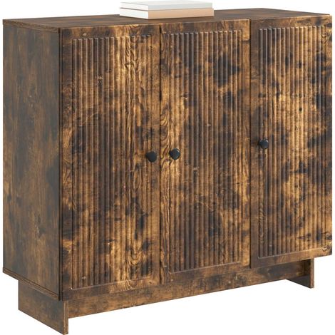 Maison Exclusive - Credenza Rovere Fumo 89 x 34,5 x 80 cm Legno ingegnerizzato