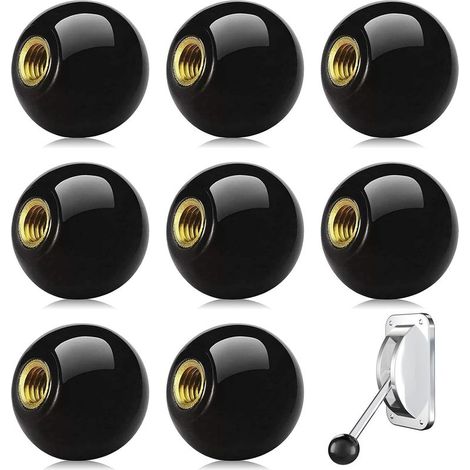 Poignée Boule Ronde, 8pcs Poignée de Boule M8 32 Bouton à Bille en Bakélite avec Bouton de Levier pour Opération de la Machine, Poignées de Rechange (1/5)