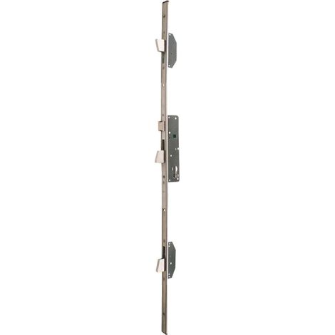 Serrure 3 points pêne dormant demi-tour ELECTA têtière plate entraxe 85 mm axe 25 mm - ISEO