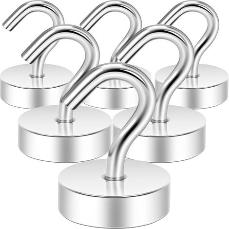 Magnethaken 18kg Neodym Magnetisch Organizer 18kg Magnethaken Silber (1/5)