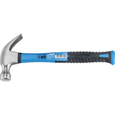 Martillo de carpintero de 500 g con mango de fibra Fervi 0780