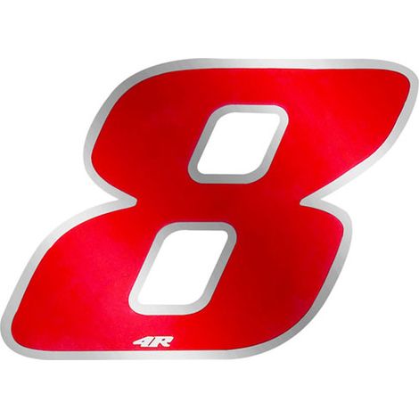 Numeri Gara Anodizzati 65 x 85 mm - Numeri: 8 - Colore: ROSSO