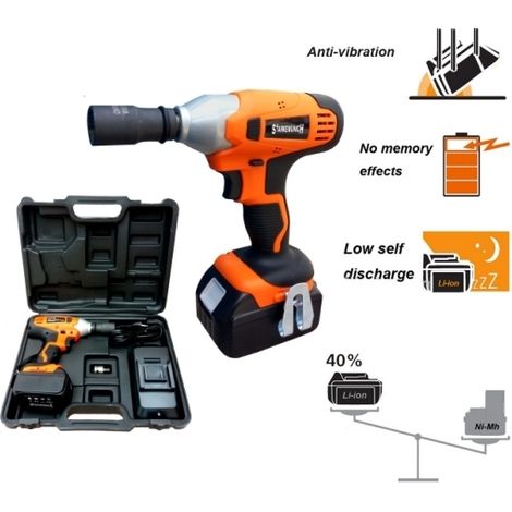 Avvitatore pneumatico/Chiave ad impulsi a batteria 18V Litio
