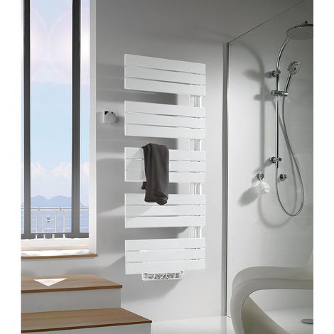 Sèche-serviettes eau chaude ARBORESCENCE 855W droite avec soufflant Speed'Air - Finimetal (1/4)