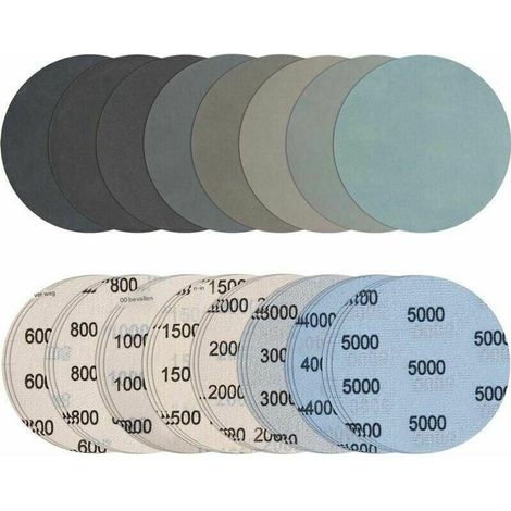 Disques abrasifs TuseRxln - Velcro - Ponçage sec et humide 125 mm - 24 pièces - Pour métal et bois (1/5)