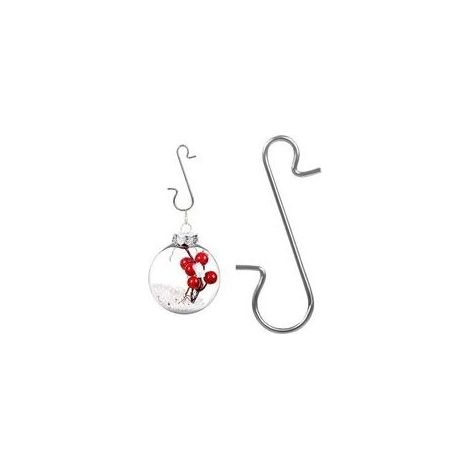 120 Pack Christmas S-Hooks for Christmas Baubles, Christmas Decorations, Christmas Ornament Hooks, Christmas Bauble Hangers, Christmas Tree, Silver A (1/3)