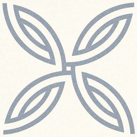 Carrelage sol / mur effet ciment motif rosace 20x20 cm ALAMEDA ANDRASSY BLANCO (vendu par boite de 1m2) (1/2)