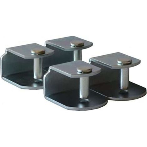Pack 4 Patas para Somier + 4 Abrazaderas con Forma Cilindrica en Metal (40 cm) (1/2)