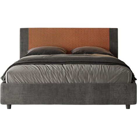 Letto Matrimoniale 160x190 cm con Rete e Contenitore Rosal Norris 25 Labirinto 04 (1/4)