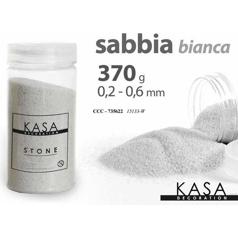 Sabbia bianca decorativa in barattolo 370 g