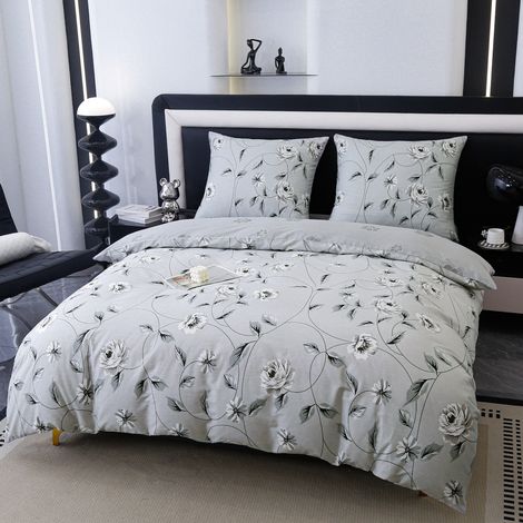 Biancheria da letto in cotone di alta qualità 160x200 con motivo floreale