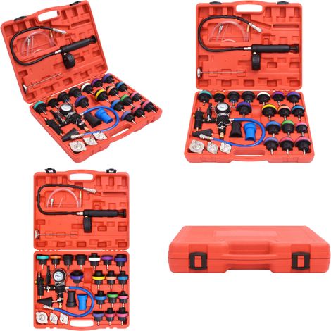 Kit de testeur de pression du radiateur 28 pcs - Test De Pression Radiateur - Outil Diagnostic Voiture - Fuite Moteur - Système De Refroidissement - Pompe Pression Radiateur - Home & Living (1/5)