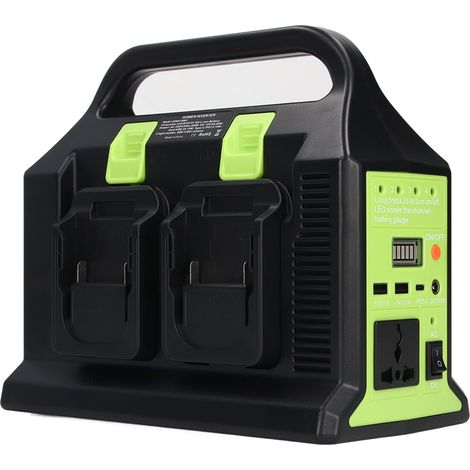 Onduleur portable 300 W avec sortie USB, alimentation à onde sinusoïdale, batterie 18 V (1/5)