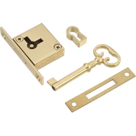 Serrure décorative en laiton vintage pour portes et tiroirs de placard (1/5)