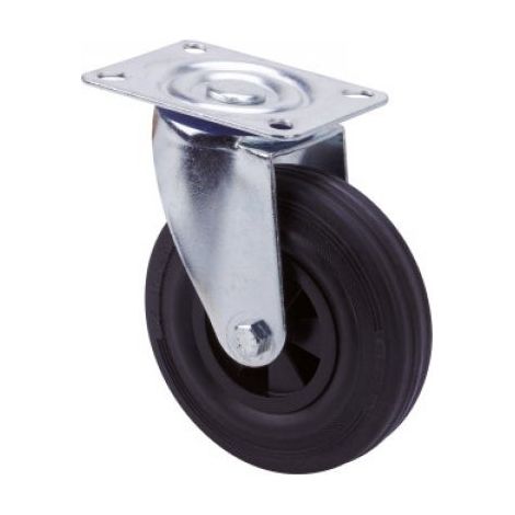 RUEDA 200 GIRATORIA PLATAFORMA PLASTICO/GOMA 200K