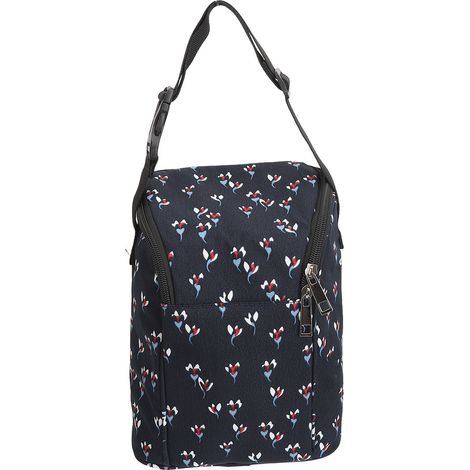 Sac isotherme grande capacité pour biberons bébé, étanche anti-fuite, motif floral noir (1/5)