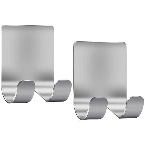 Support de rasoir mural (lot de 2) auto-adhésif en acier inoxydable