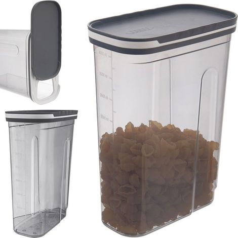 Recipiente de cocina para productos sueltos, copos de comida, azúcar, sal, pasta 4L (1/5)
