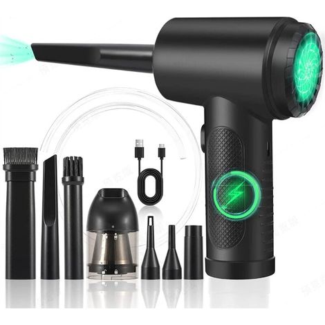 Neuer, kabellos per USB betriebener Autostaubsauger mit hoher Saugleistung und Tastatur-Bläserfunktion. Doppelfunktion: Saugen/Bläsen – Modell C19. (1/4)
