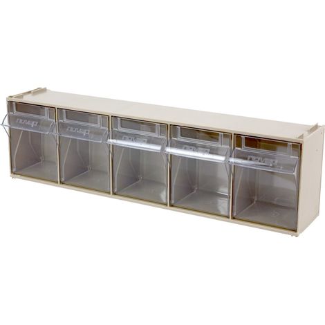 Novap – Boîte de rangement 5 tiroirs basculants – Translucides pour visibilité rapide – 5182178 (1/3)