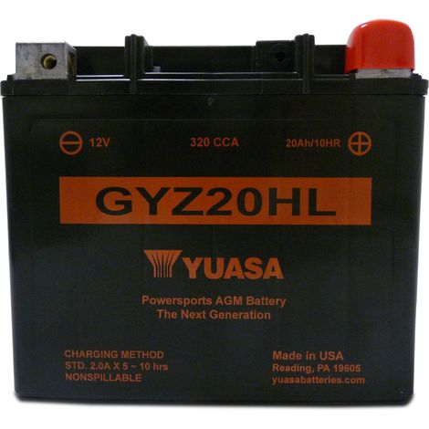 Batterie Moto YUASA GYZ20HL - Plomb - 12V – 20Ah
