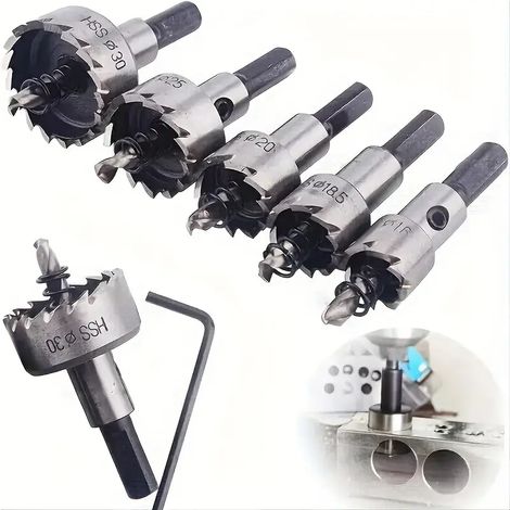Un ensemble d'outils de scie cloche durable : polyvalent, résistant à la casse et à la rouille, adapté au métal, au bois et plus encore  facile à assembler et à nettoyer. (1/5)
