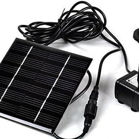 Pompe à eau solaire pour fontaine de jardin, piscine et bassin, noire
