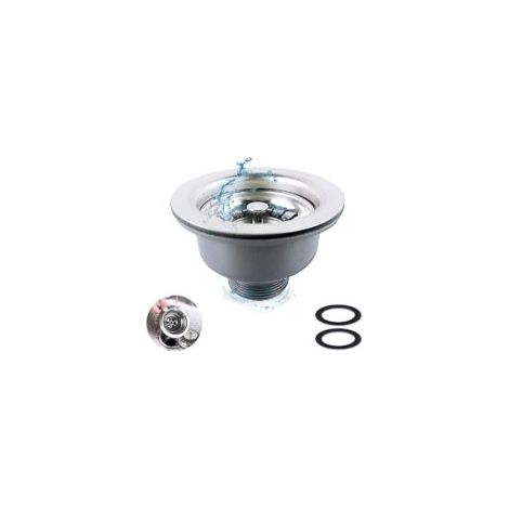 Filtro per lavello da cucina, tappo per lavello in acciaio inox, accessori per lavello a cestello (114 mm) - Crezuo
