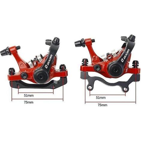 1 Étrier de frein à disque mécanique, ajustement facile, métal rouge, pour vélo de route et VTT arrière (1/3)